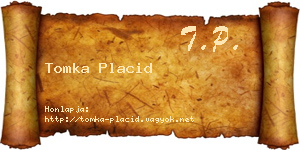 Tomka Placid névjegykártya